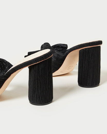 Penny Black Pleated Bow Heel - Loeffler Randall Essential