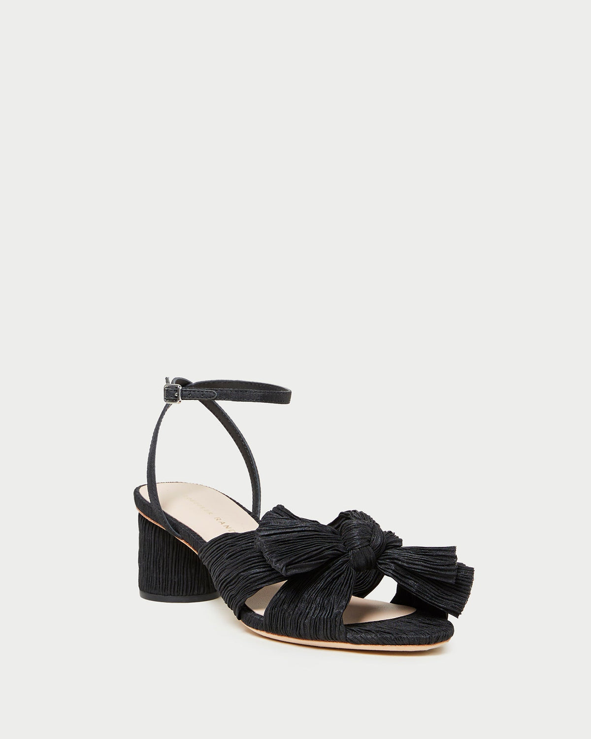 Dahlia Black Pleated Bow Heel - Loeffler Randall Popular
