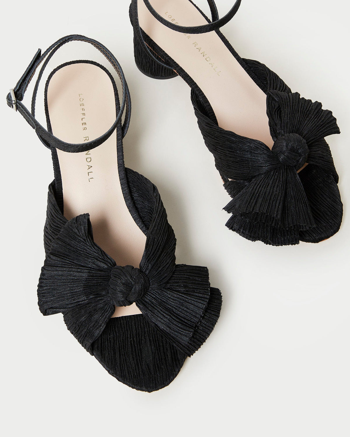 Dahlia Black Pleated Bow Heel - Loeffler Randall Popular