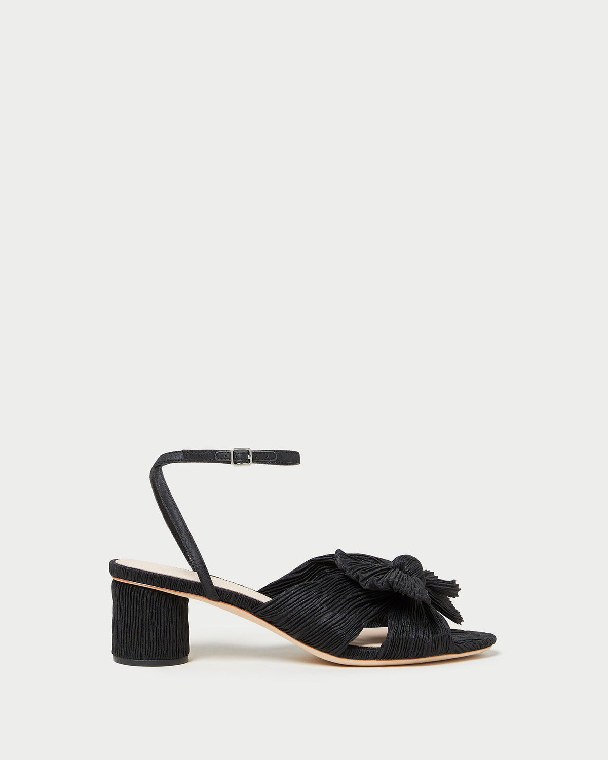 Dahlia Black Pleated Bow Heel - Loeffler Randall Popular