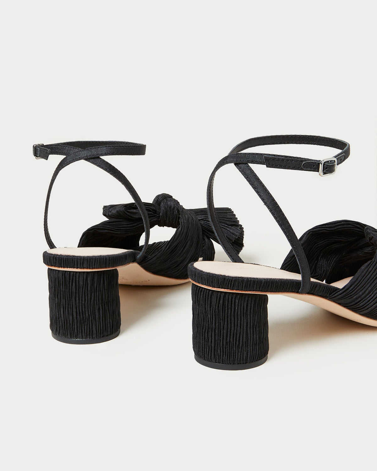 Dahlia Black Pleated Bow Heel - Loeffler Randall Popular