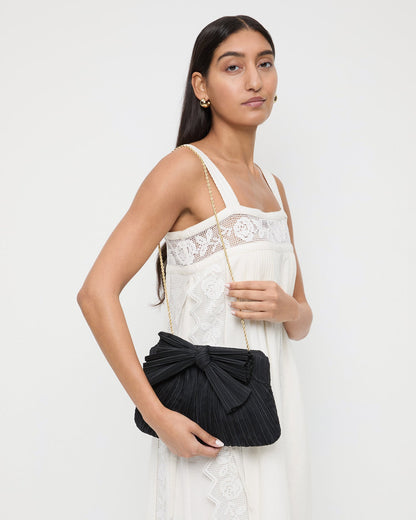 Rayne Black Bow Clutch - Loeffler Randall Exclusive