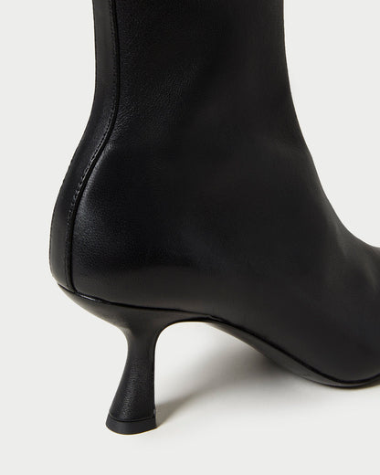 Thandy Black Leather Curved Heel Bootie - Loeffler Randall Best Price