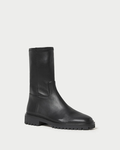 Danny Black Leather Lug Boot - Loeffler Randall Sale