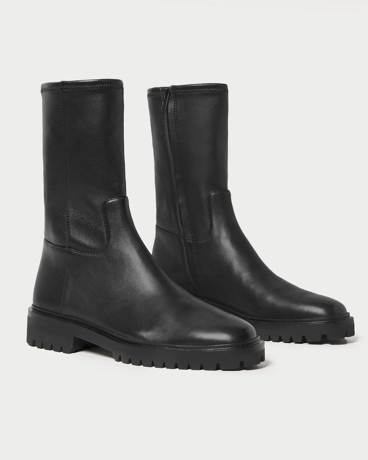 Danny Black Leather Lug Boot - Loeffler Randall Sale