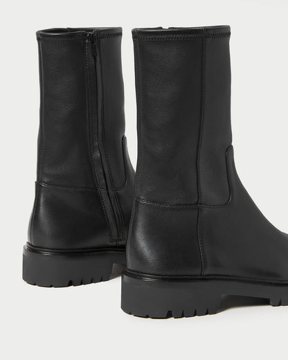 Danny Black Leather Lug Boot - Loeffler Randall Sale