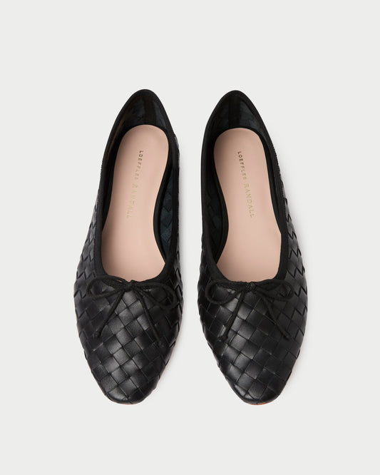 Landry Black Woven Ballet Flat - Loeffler Randall Smart Buy