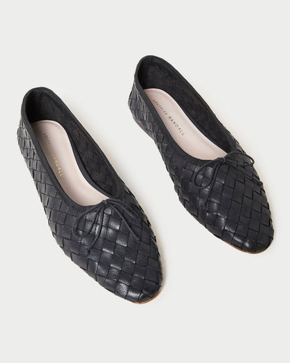 Landry Black Woven Ballet Flat - Loeffler Randall Smart Buy