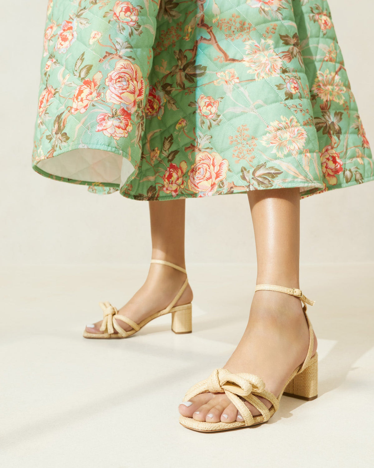 Mikel Natural Bow Mid-Heel Sandal - Loeffler Randall Best Price