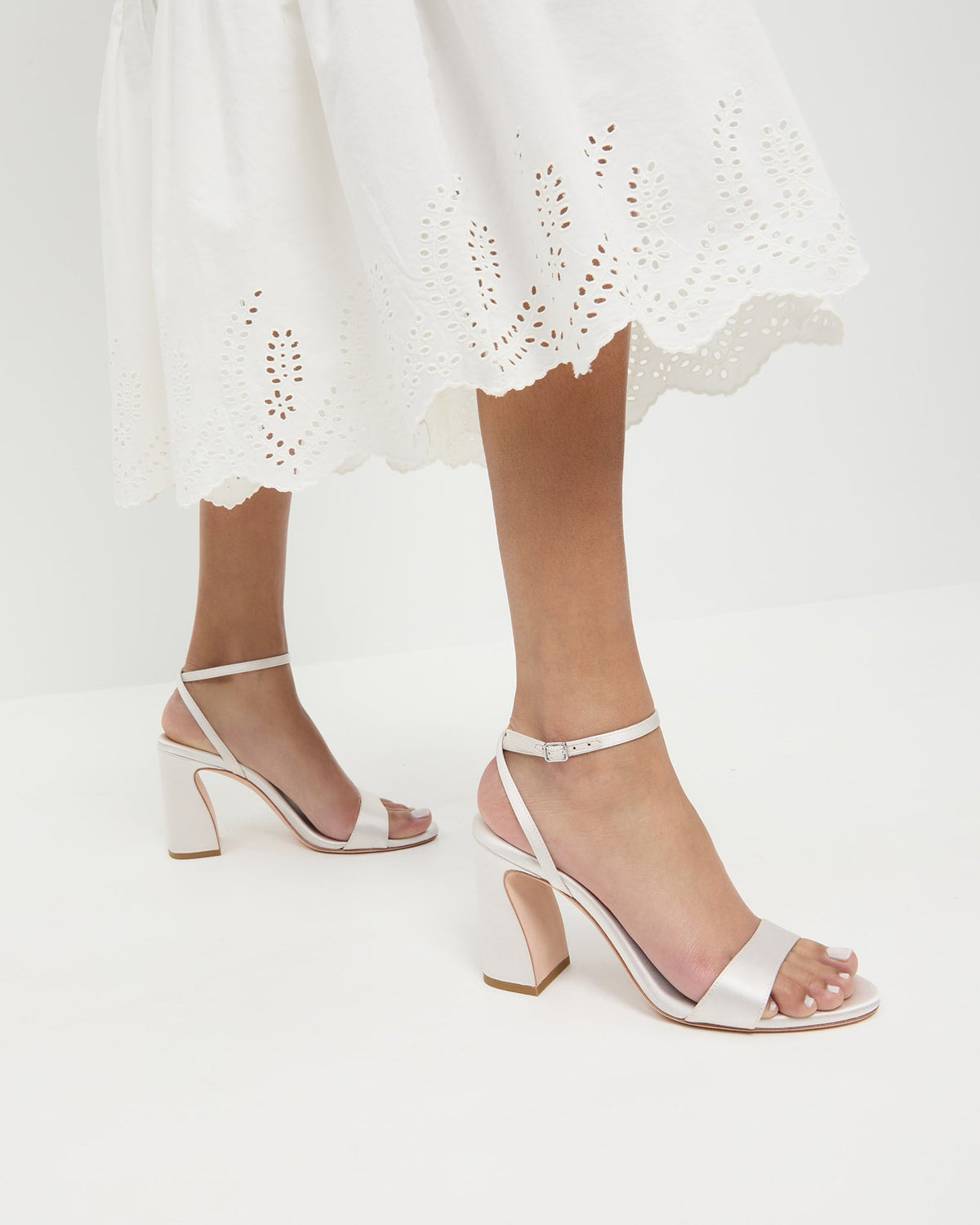 Malia Cream Curved-Heel Sandal - Loeffler Randall Special Offer