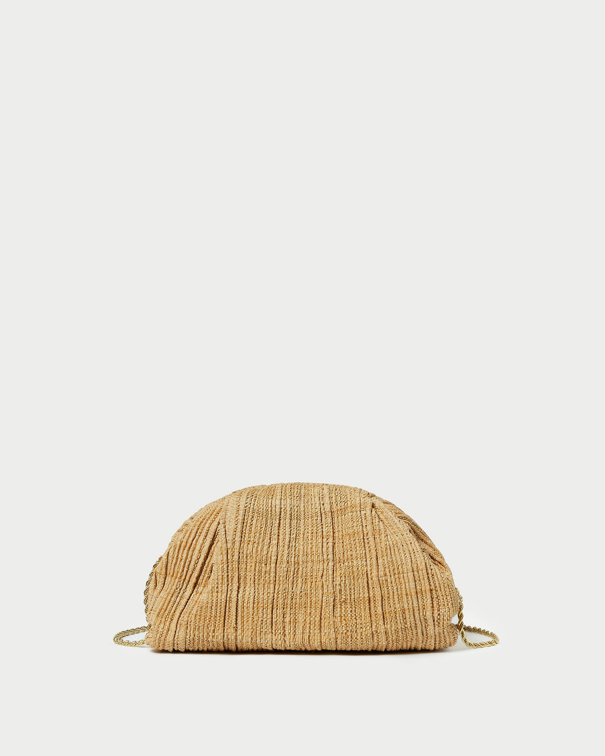Bailey Natural Pleated Dome Clutch - Loeffler Randall New