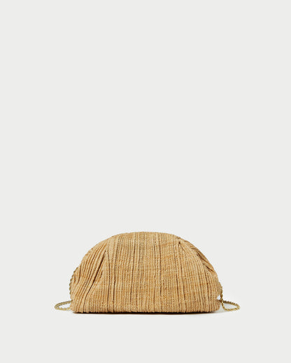 Bailey Natural Pleated Dome Clutch - Loeffler Randall New