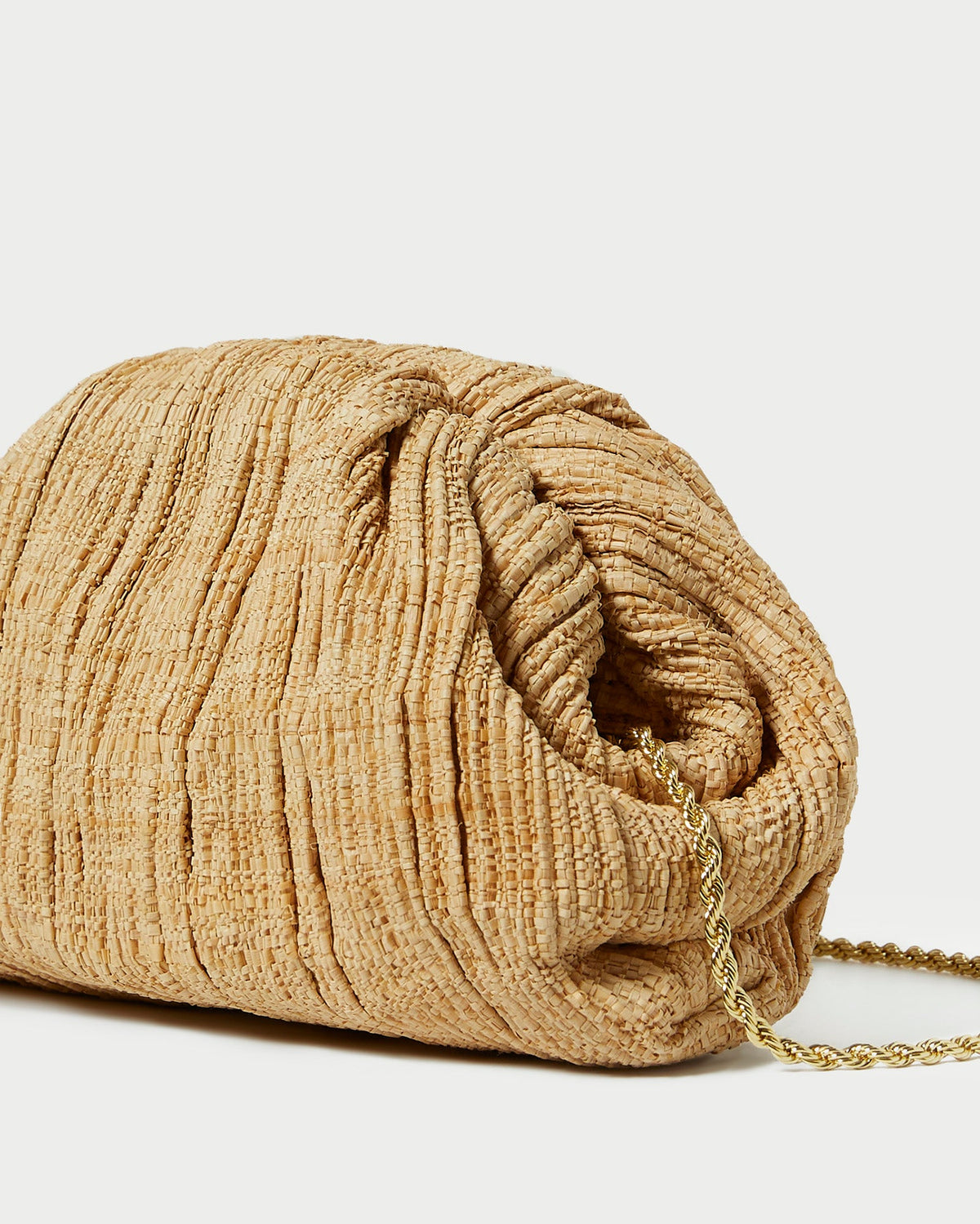 Bailey Natural Pleated Dome Clutch - Loeffler Randall New