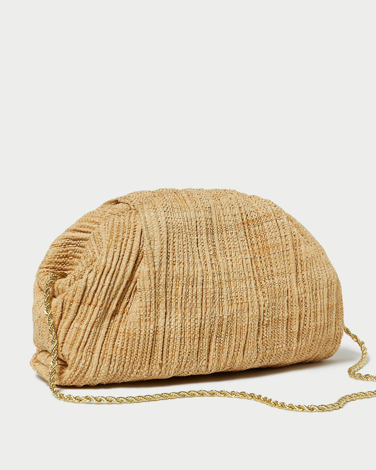 Bailey Natural Pleated Dome Clutch - Loeffler Randall New