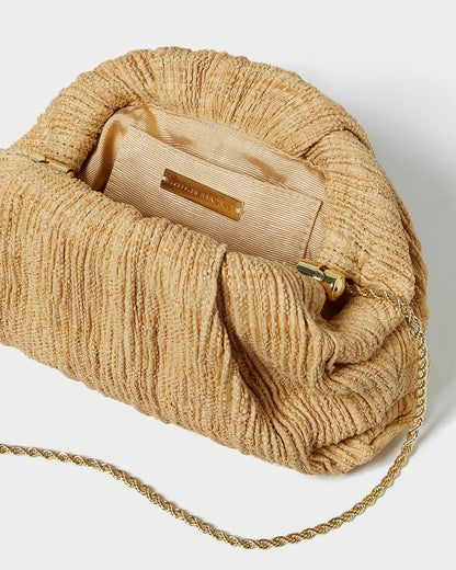 Bailey Natural Pleated Dome Clutch - Loeffler Randall New