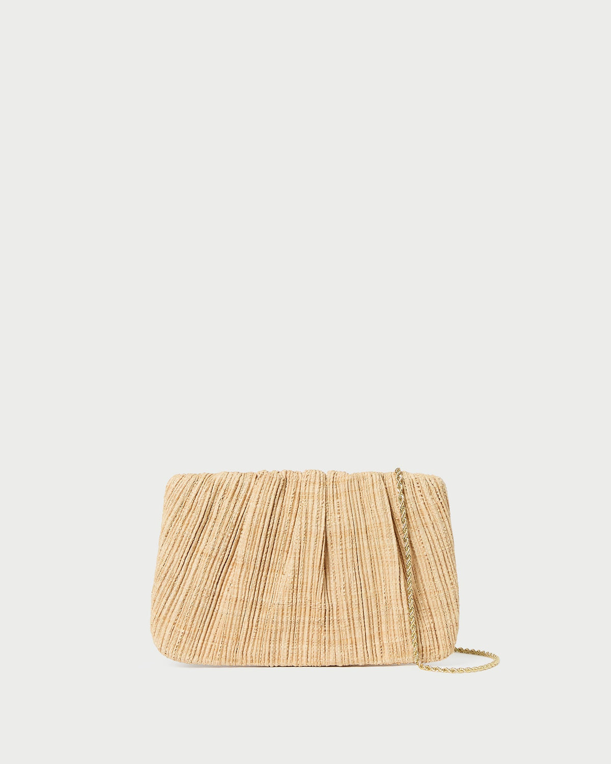 Brit Natural Flat Pleated Clutch - Loeffler Randall Essential