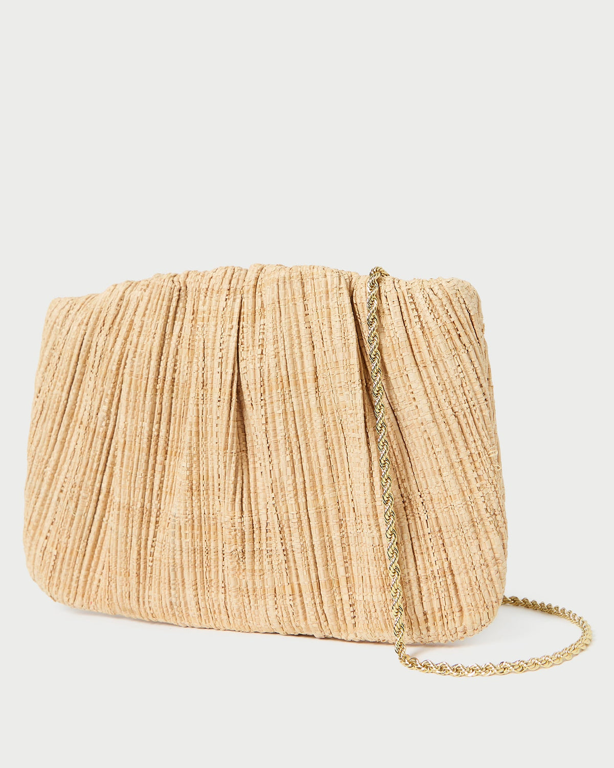 Brit Natural Flat Pleated Clutch - Loeffler Randall Essential