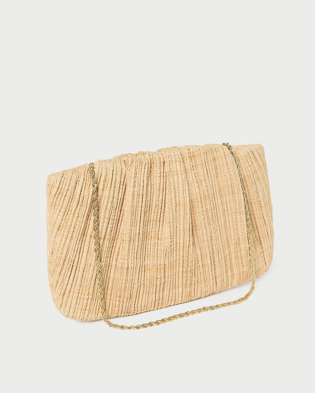 Brit Natural Flat Pleated Clutch - Loeffler Randall Essential