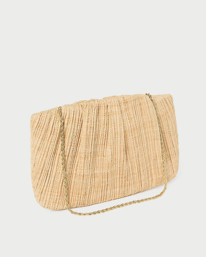 Brit Natural Flat Pleated Clutch - Loeffler Randall Essential
