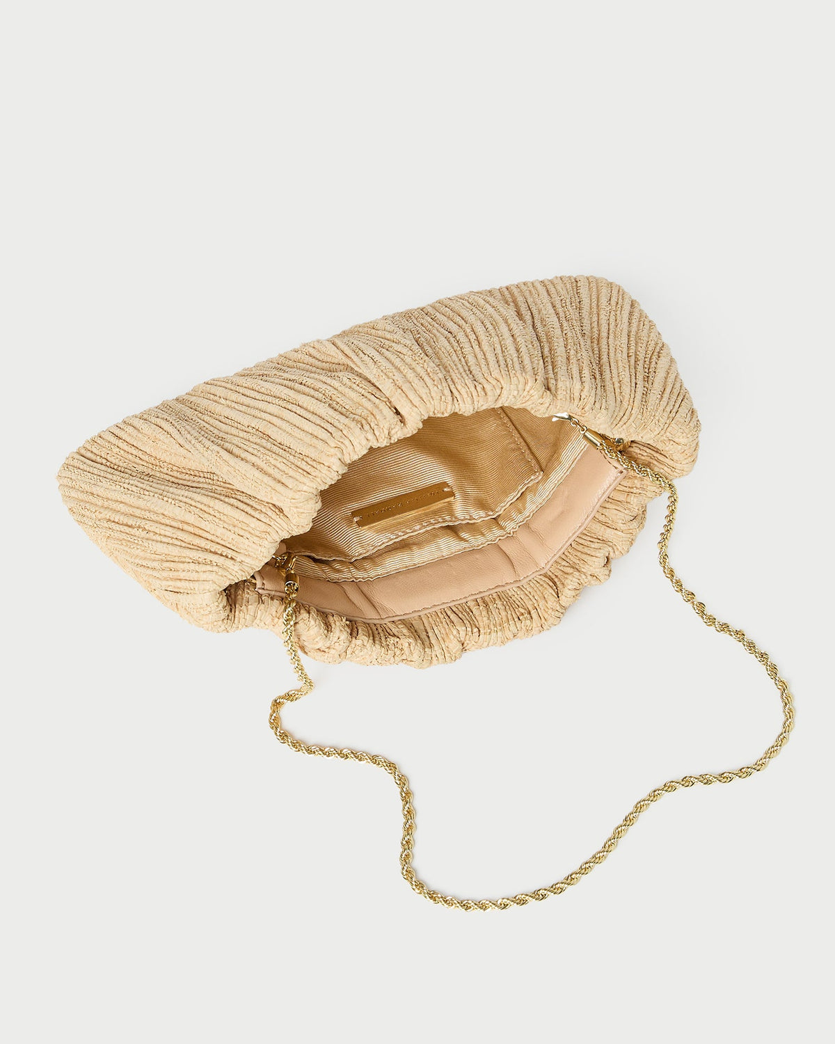 Brit Natural Flat Pleated Clutch - Loeffler Randall Essential