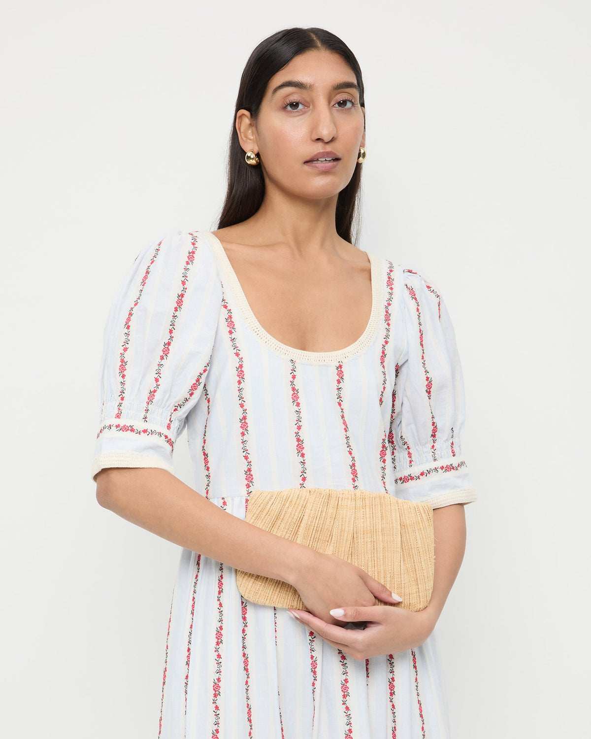 Brit Natural Flat Pleated Clutch - Loeffler Randall Essential