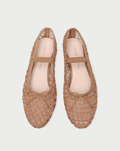 Leonie Brown Crochet Ballet Flat - Loeffler Randall Quality