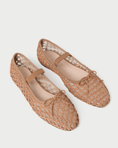 Leonie Brown Crochet Ballet Flat - Loeffler Randall Quality
