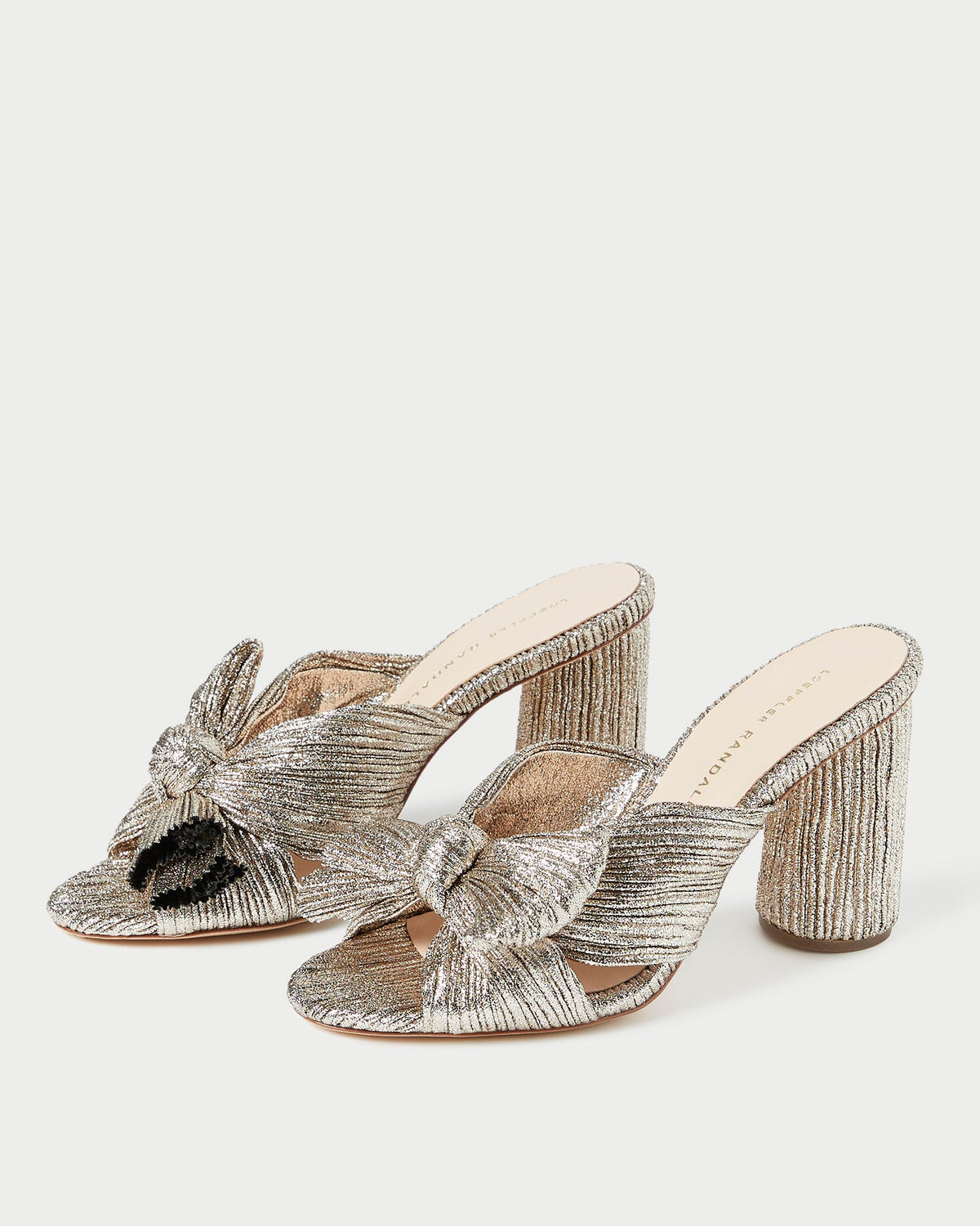 Penny Champagne Pleated Bow Heel - Loeffler Randall Trending