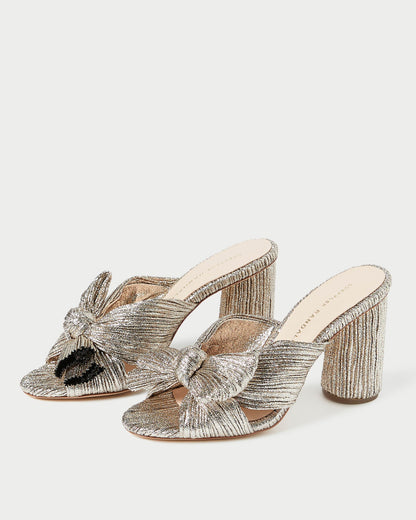 Penny Champagne Pleated Bow Heel - Loeffler Randall Trending
