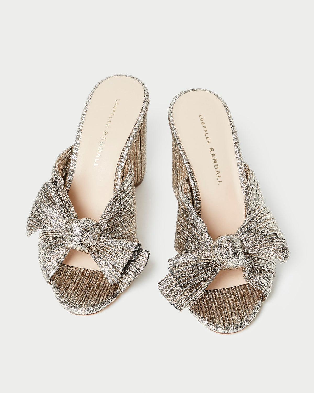 Penny Champagne Pleated Bow Heel - Loeffler Randall Trending