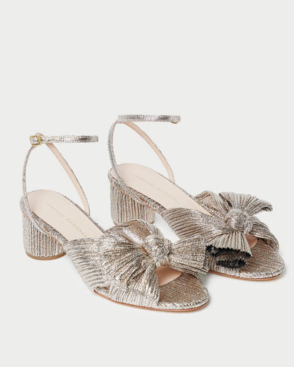 Dahlia Champagne Pleated Bow Heel - Loeffler Randall Trending