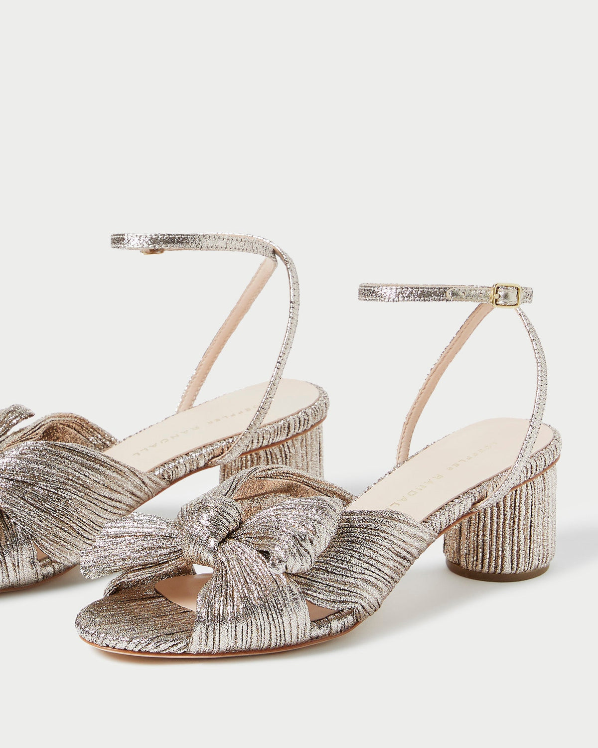 Dahlia Champagne Pleated Bow Heel - Loeffler Randall Trending
