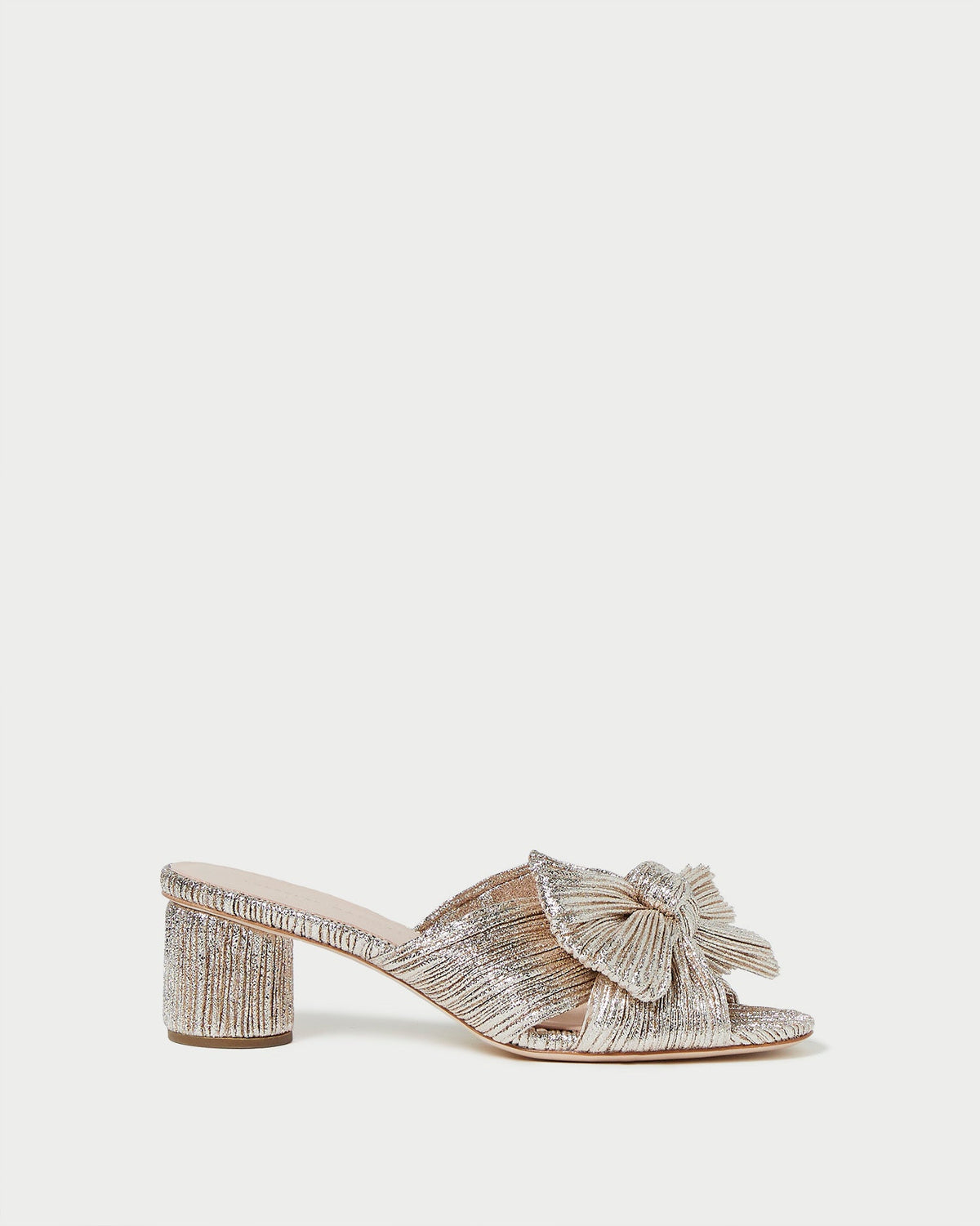 Emilia Champagne Pleated Bow Heel - Loeffler Randall Recommended