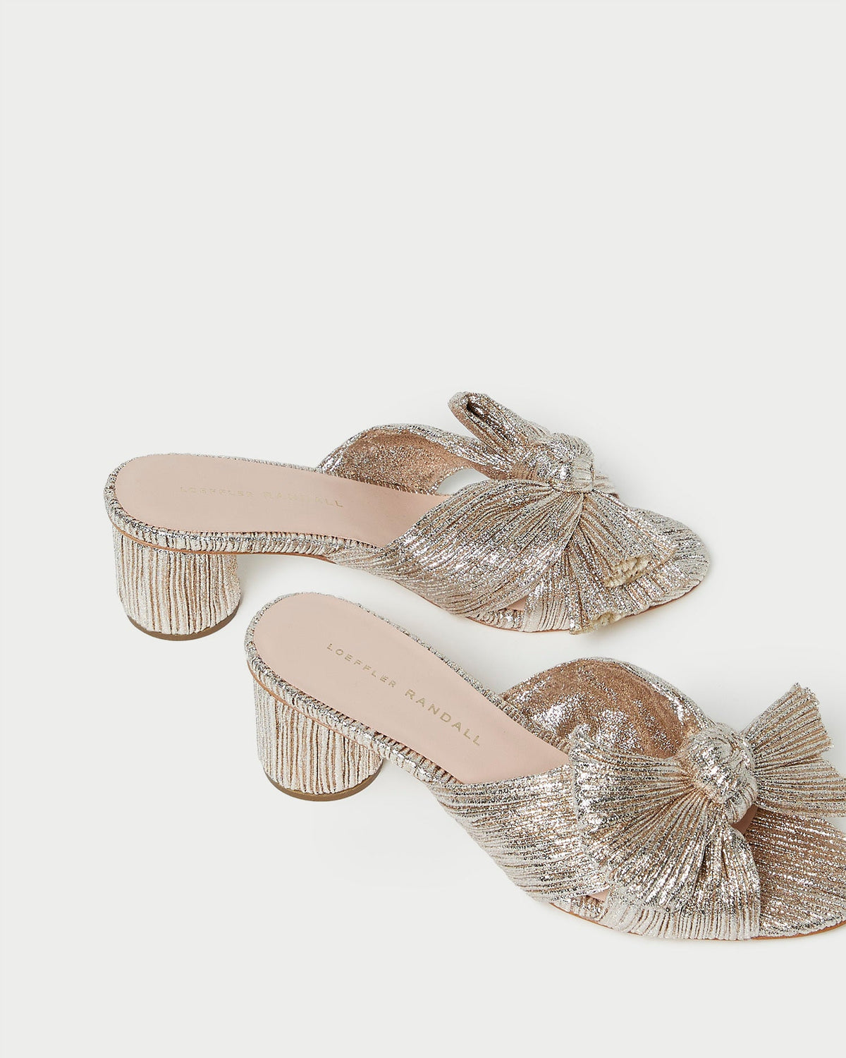 Emilia Champagne Pleated Bow Heel - Loeffler Randall Recommended