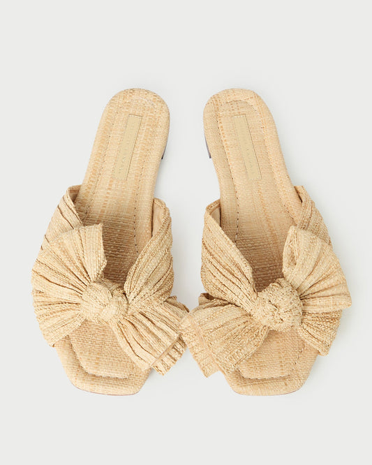 Daphne Natural Bow Slide Sandal - Loeffler Randall Classic