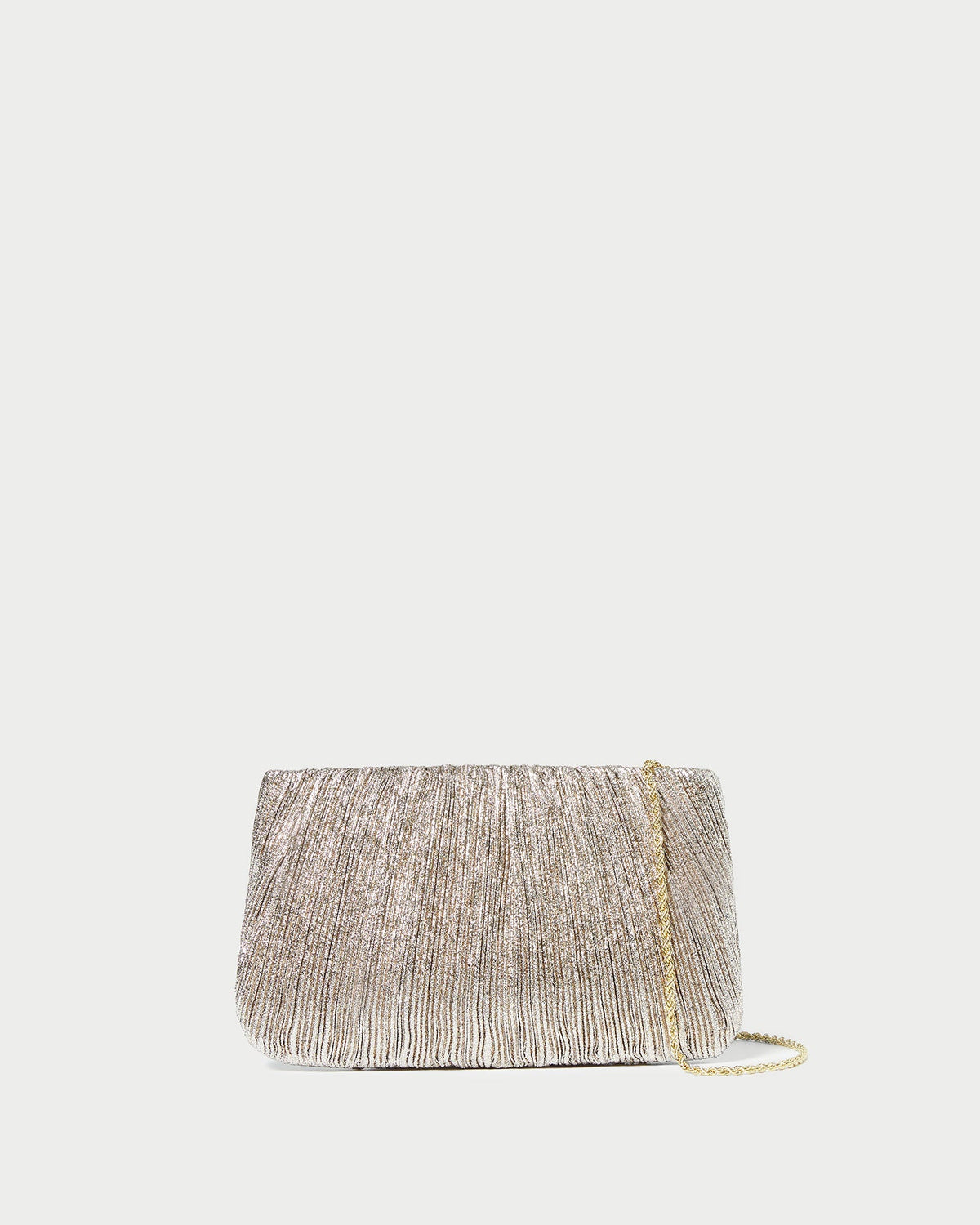 Brit Champagne Flat Pleated Clutch - Loeffler Randall Trending