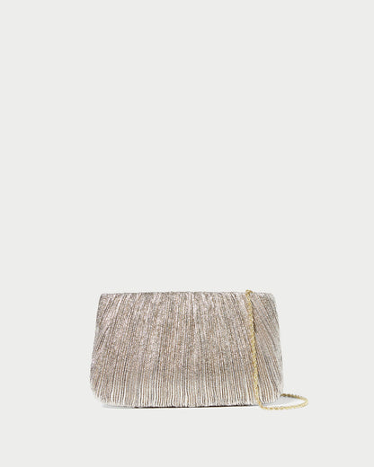 Brit Champagne Flat Pleated Clutch - Loeffler Randall Trending