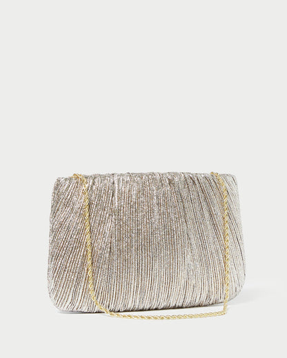 Brit Champagne Flat Pleated Clutch - Loeffler Randall Trending