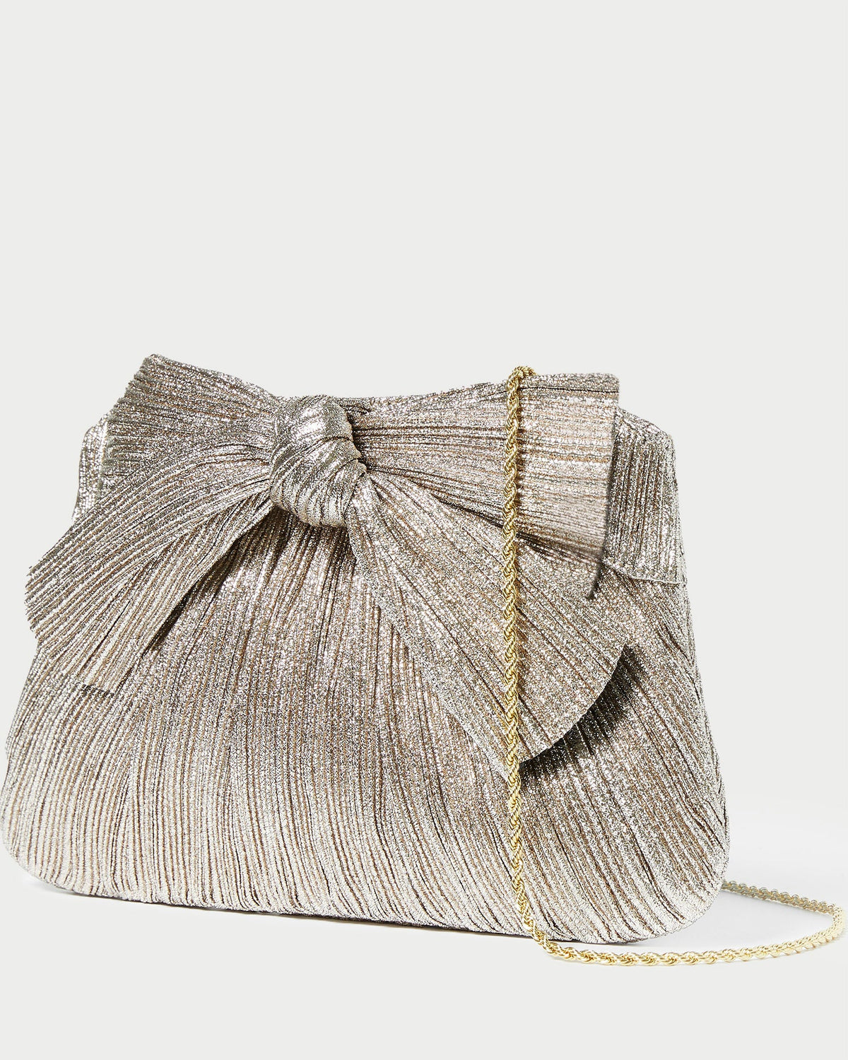 Rayne Champagne Bow Clutch - Loeffler Randall Best Seller