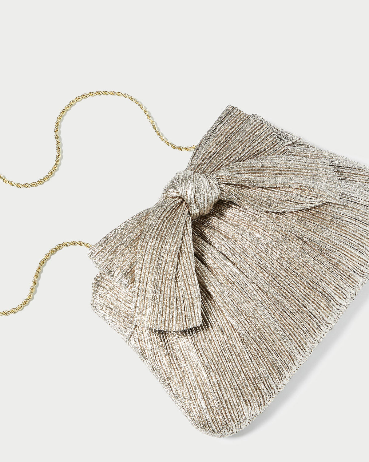 Rayne Champagne Bow Clutch - Loeffler Randall Best Seller