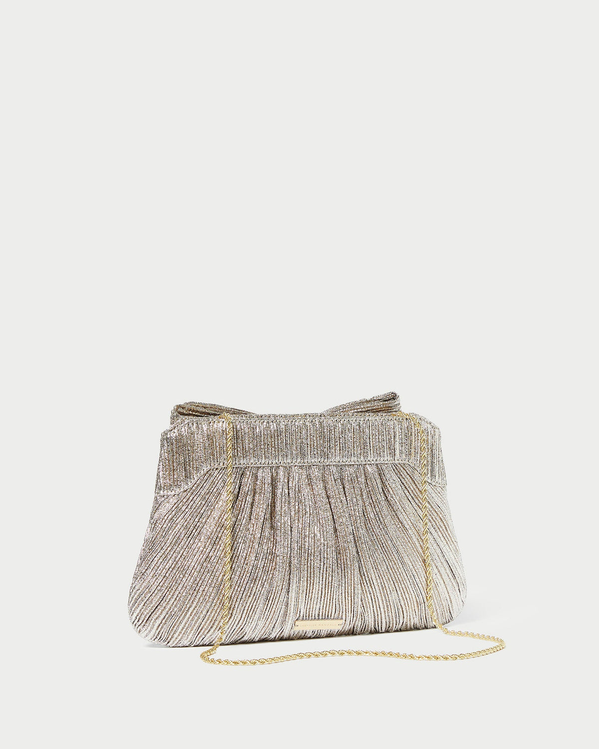 Rayne Champagne Bow Clutch - Loeffler Randall Best Seller