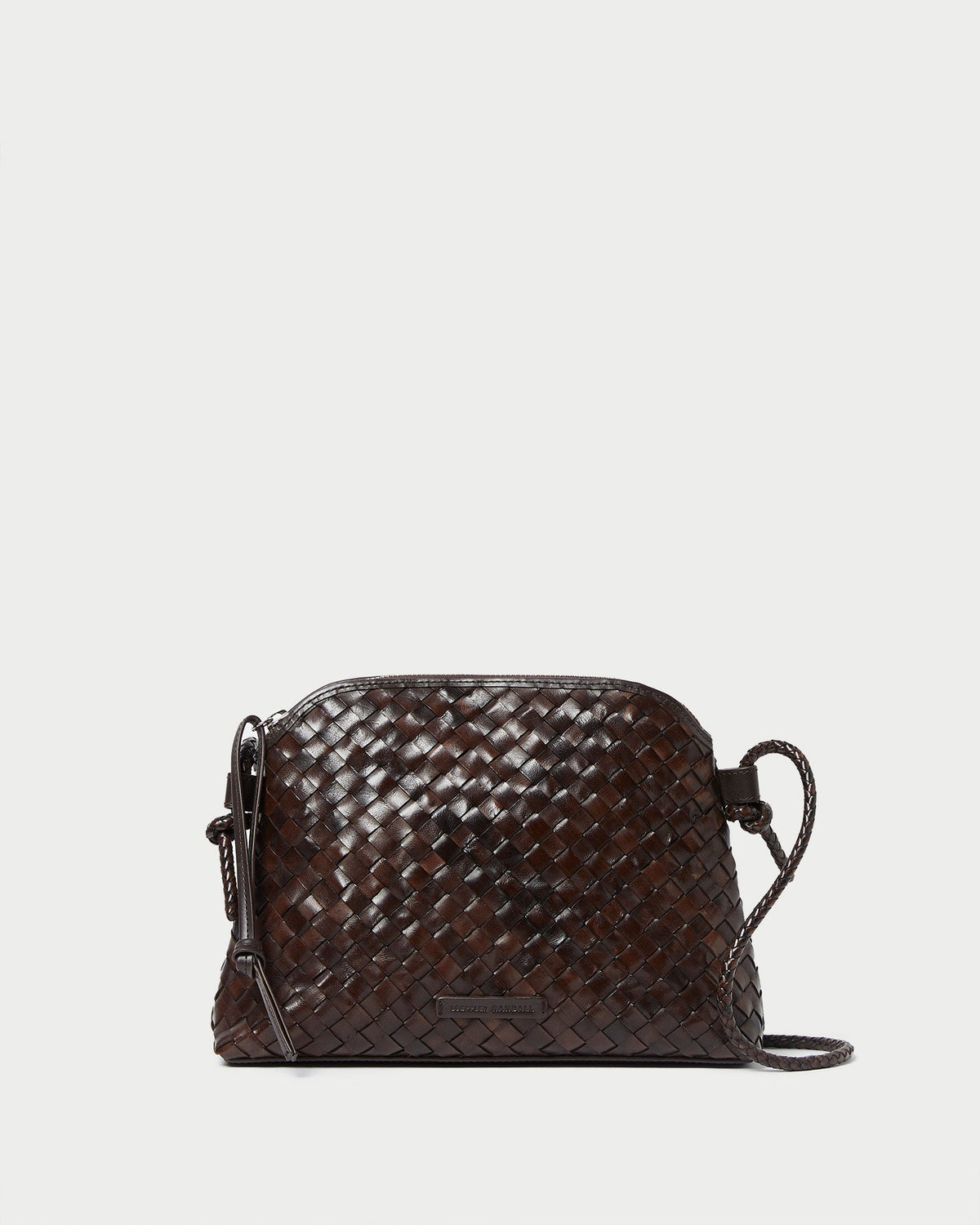 Mallory Chocolate Woven Leather Crossbody - Loeffler Randall Popular