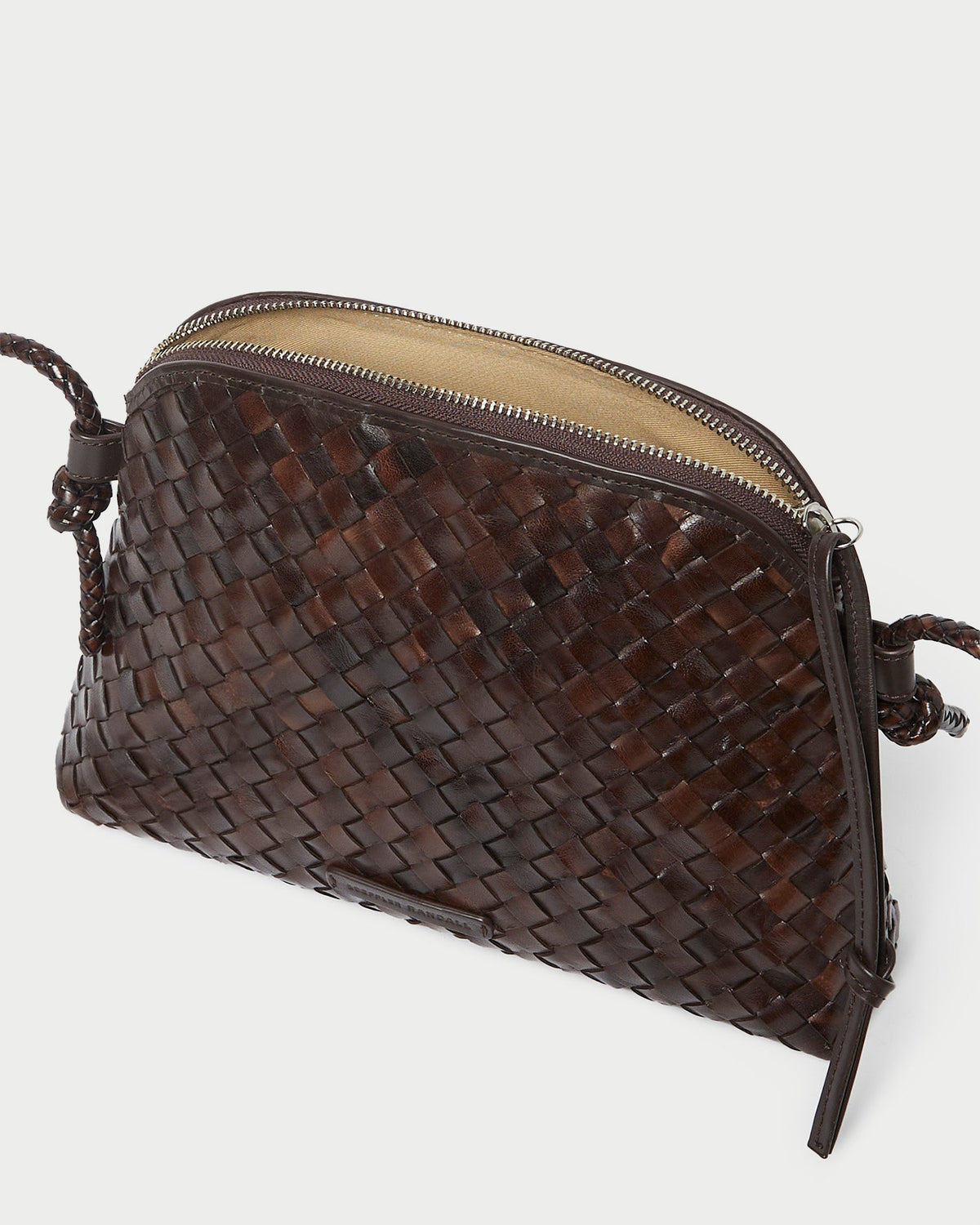 Mallory Chocolate Woven Leather Crossbody - Loeffler Randall Popular