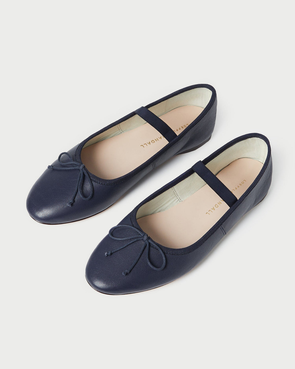 Leonie Navy Leather Ballet Flat - Loeffler Randall Best Seller