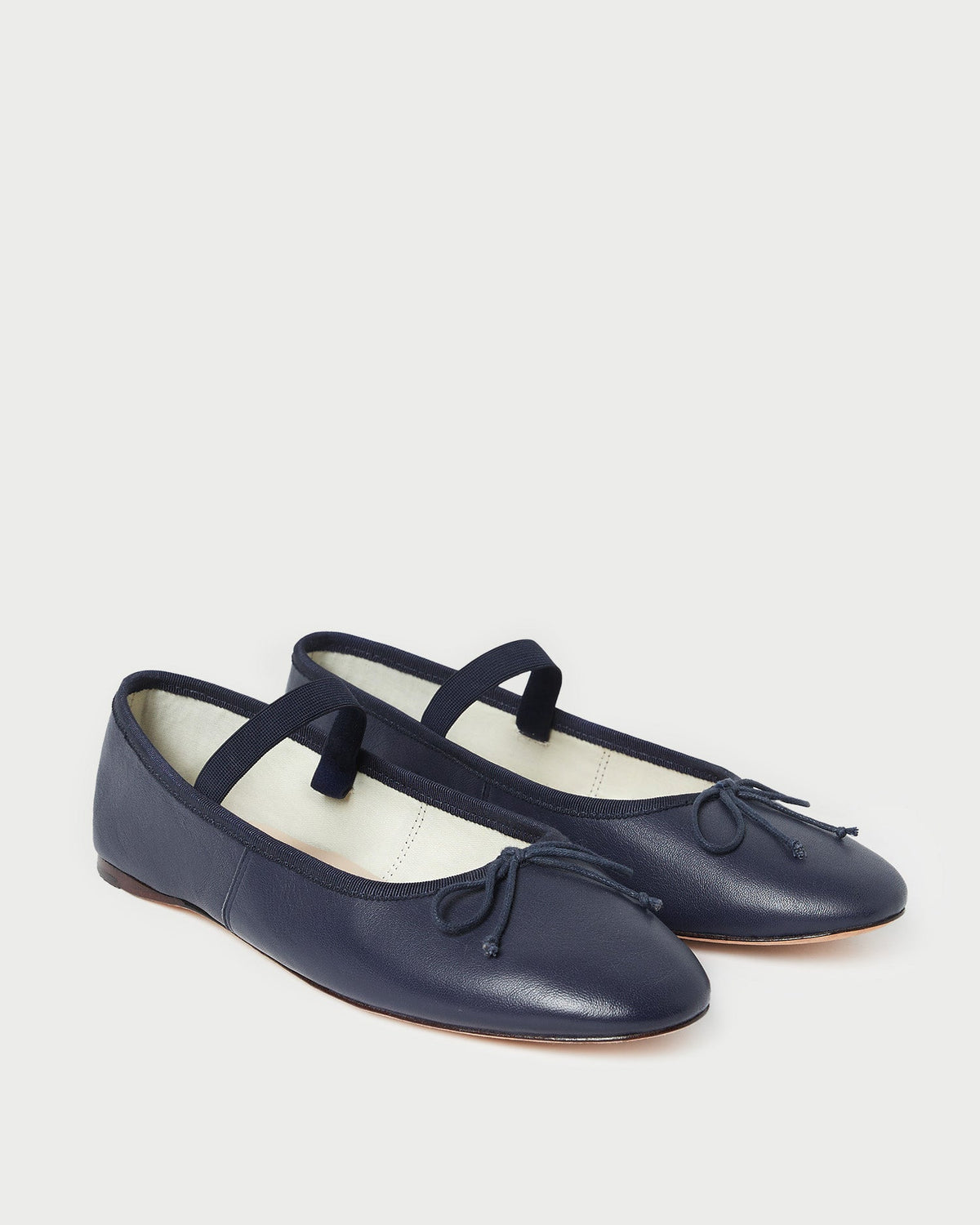 Leonie Navy Leather Ballet Flat - Loeffler Randall Best Seller