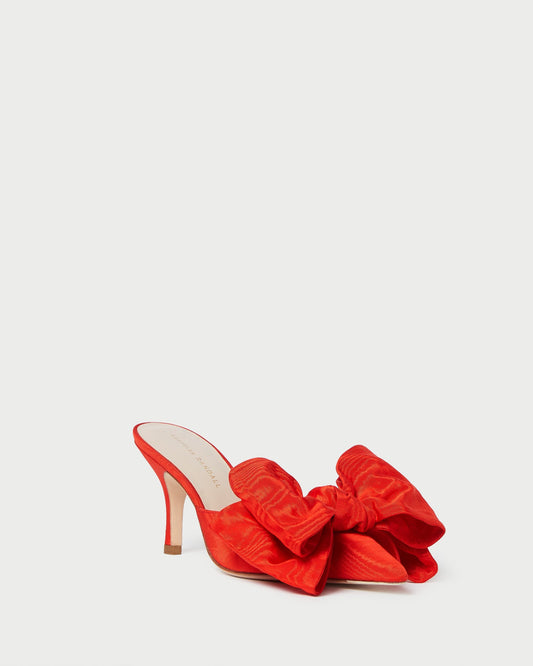 Margot Red Moiré Bow Mule - Loeffler Randall Customer Favorite