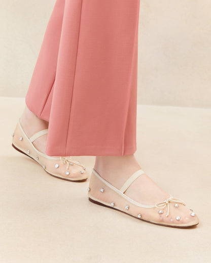 Leonie Cream/Crystal Ballet Flat - Loeffler Randall Top Pick