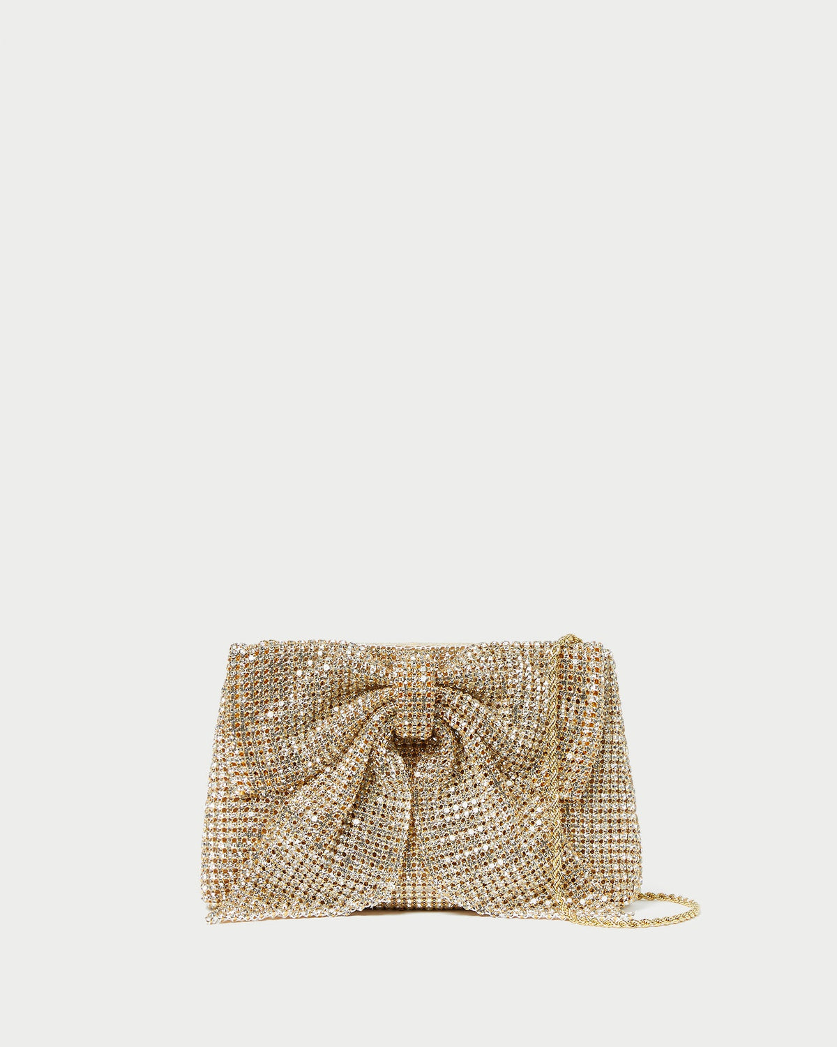 Jolene Gold Diamanté Bow Clutch - Loeffler Randall Essential