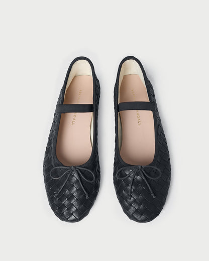 Leonie Black Woven Ballet Flat - Loeffler Randall Exclusive