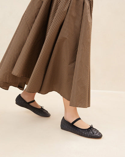 Leonie Black Woven Ballet Flat - Loeffler Randall Exclusive